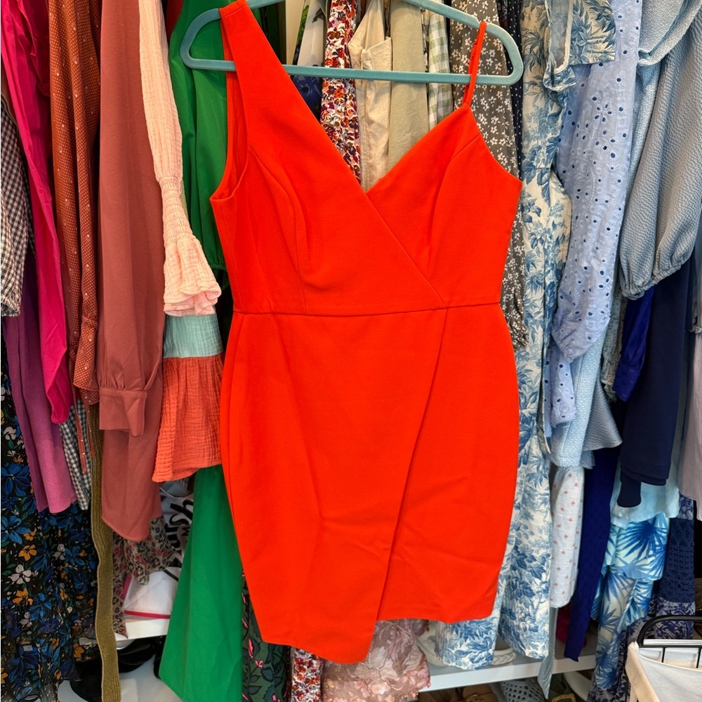 BCBGmaxaria BCBG cocktail dress coral orange nwt